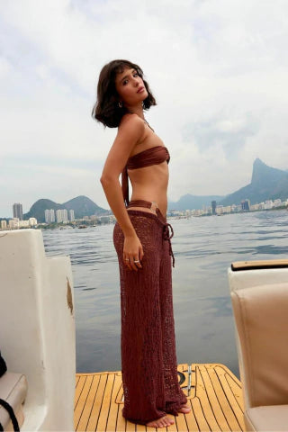 CALÇA TELA - MARROM