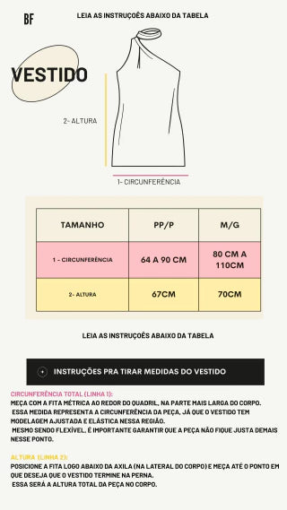 VESTIDO ASSIMÉTRICO TELA - PRETO