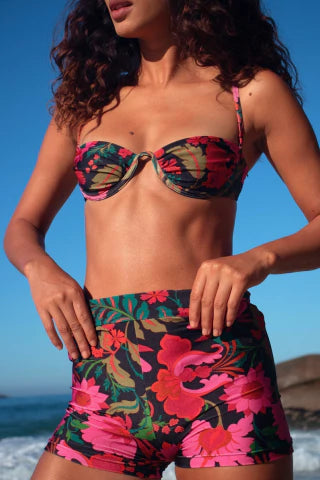 MICROSHORT FLOWER - ESTAMPA EXCLUSIVA